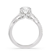 1 3/4 cttw Round Cut Vintage Glamour Ribbon Swirl Engagement Ring