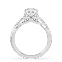 2 1/3 cttw Oval Cut Vintage Glamour Ribbon Swirl Engagement Ring