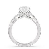 2 3/4 cttw Oval Cut Vintage Glamour Ribbon Swirl Engagement Ring