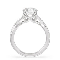 2 1/3 cttw Round Cut Vintage Glamour Ribbon Swirl Engagement Ring