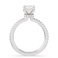 1 3/4 cttw Oval Cut Pave Love Knot Diamond Engagement Ring