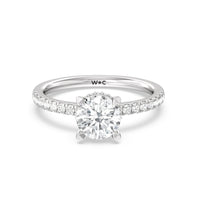 1 3/4 cttw Round Cut Petite Pave Hidden Halo Engagement Ring