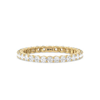 Shared Prong Wave Lab Diamond Eternity Ring (F/G SI+) Size 6.75