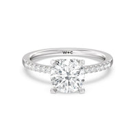 2 1/4 cttw Round Cut Arc Hidden Halo Engagement Ring