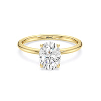 2 1/2 cttw Oval Cut Classic Four Prong Petite Comfort Fit Solitaire Engagement Ring