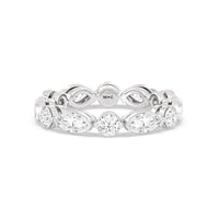 East-West Marquise and Round Eternity Ring