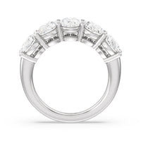 Five Stone Oval Diamond Anniversary Ring (E+ VS+) Size 8.25