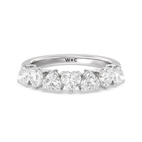 Seven Stone Heart Diamond Anniversary Ring (E+ VS+)