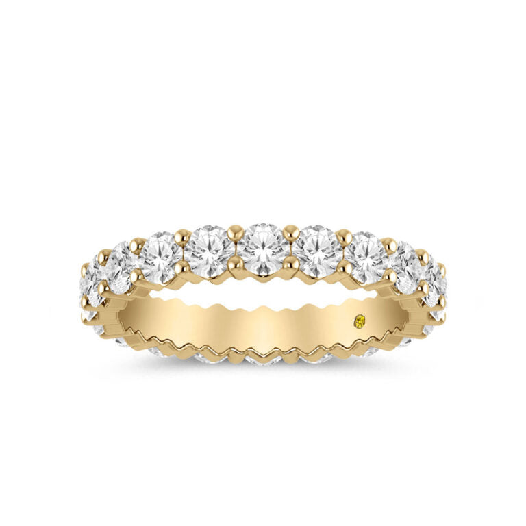 Haloa Full Coverage Yellow Gold Lab Grown Eternity Diamond Ring