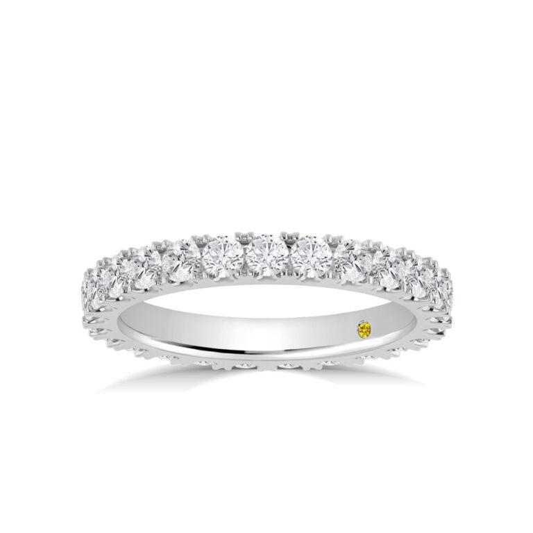 Lyric White Gold Full Coverage Lab Grown Eternity Diamond Ring
