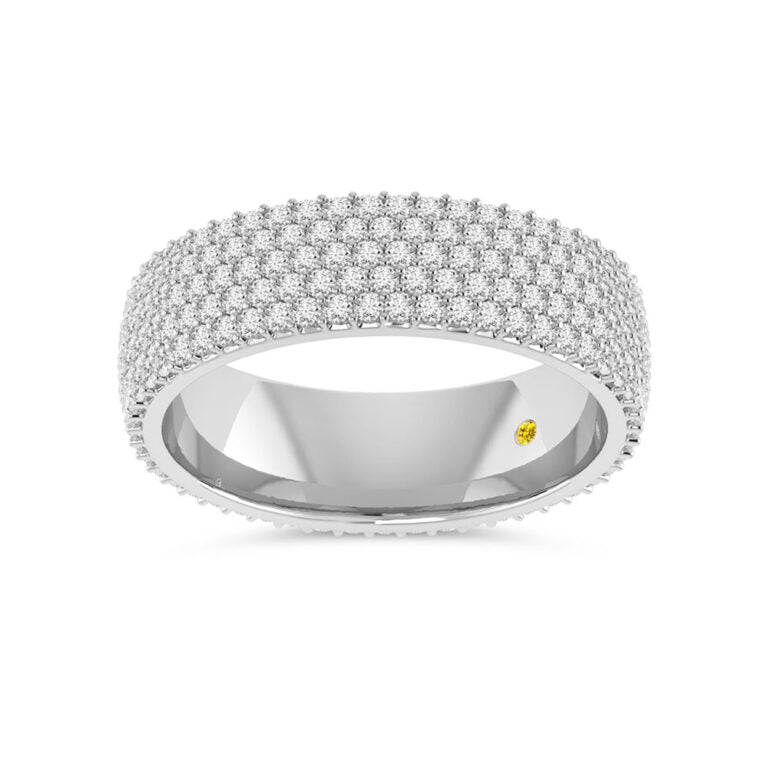 Etolie White Gold Full Coverage Lab Grown Eternity Diamond Ring