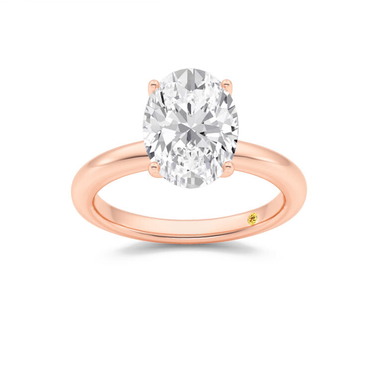 Lima Timeless Oval Lab Grown Solitaire Diamond Ring