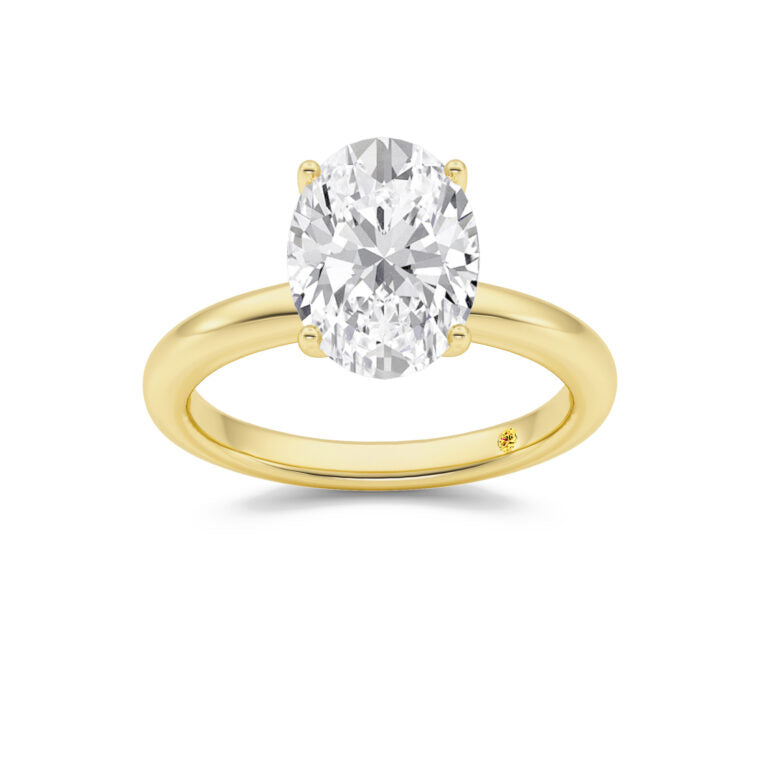 Lima Timeless Oval Lab Grown Solitaire Diamond Ring