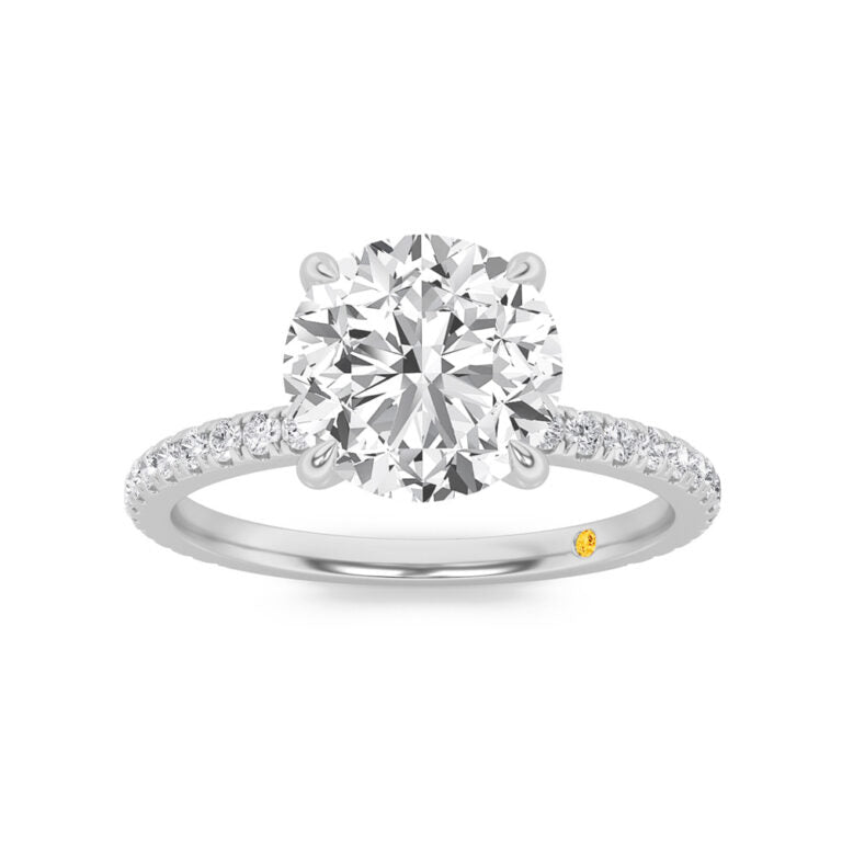 Florence Hidden Halo Round Lab Grown Diamond Engagement Ring