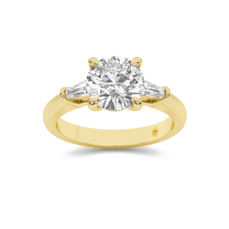 Ignite Three Stone Round Lab Grown Diamond Engagement Ring