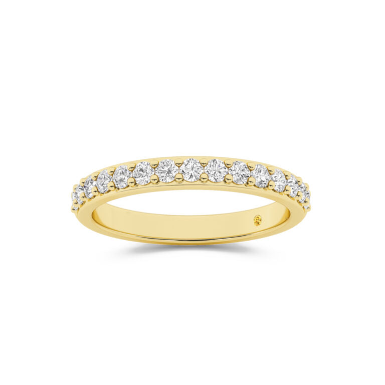 Liv 10K Yellow Gold Lab Grown Classic Pavé Diamond Band