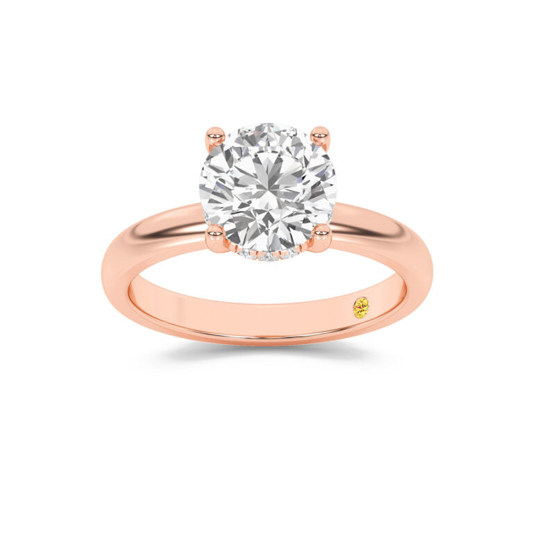 Firefly Hidden Halo Round Lab Grown Diamond Engagement Ring
