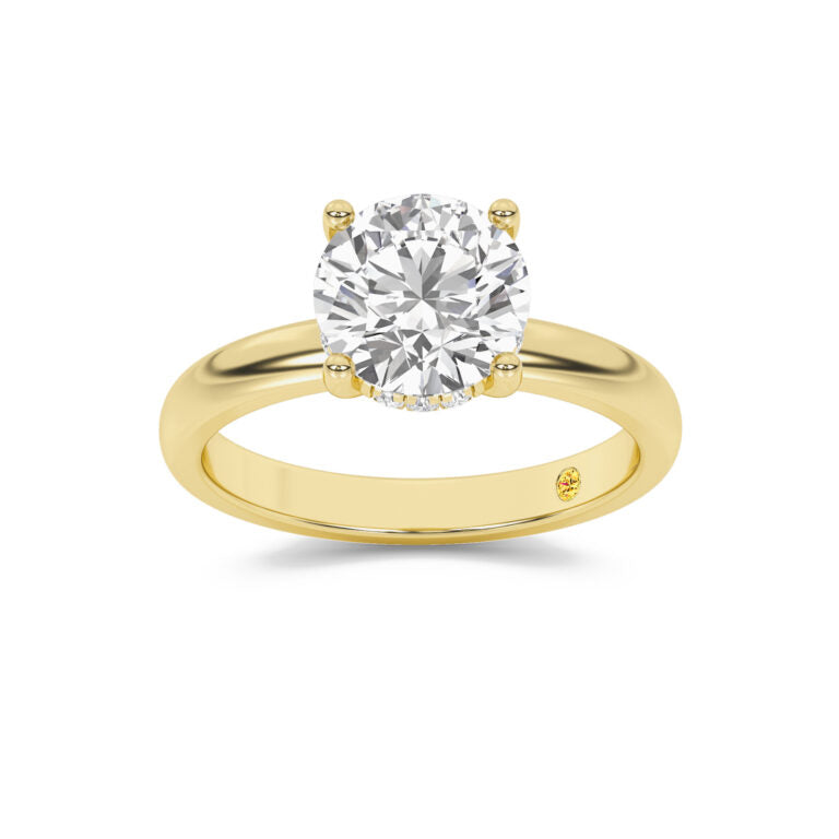 Firefly Hidden Halo Round Lab Grown Diamond Engagement Ring