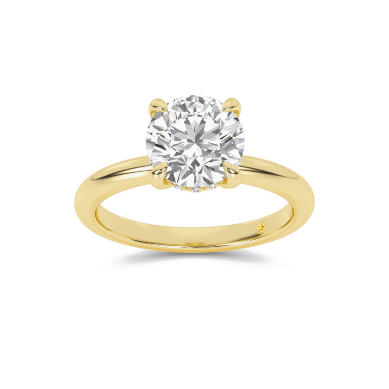 Dream Weaver Hidden Halo Round Lab Grown Diamond Engagement Ring