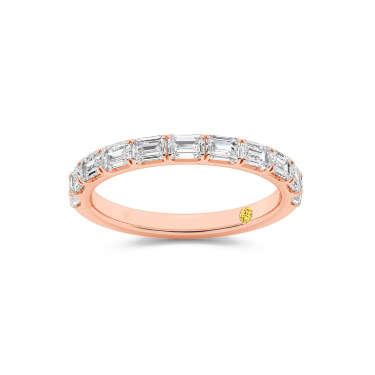 Juliet 10K Rose Gold Lab Grown Baguette Diamond Band