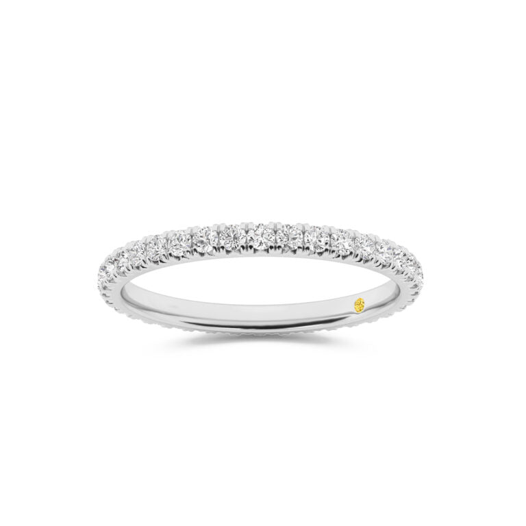 Envoi Full Coverage White Gold Lab Grown Eternity Diamond Ring