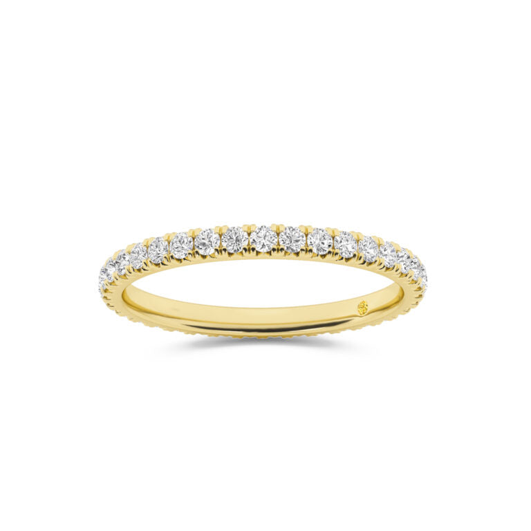 Envoi Full Coverage Yellow Gold Lab Grown Eternity Diamond Ring