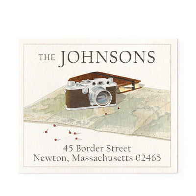 Map And Camera Return Address Labels