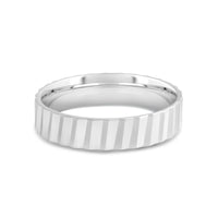 Fluted Slant Men's Ring