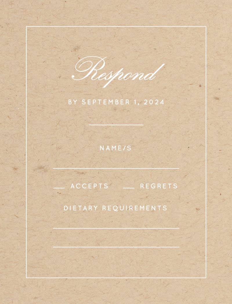 Into The Line RSVP Cards by Inggrid H.