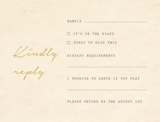 Classic Letter RSVP Cards by Owey C.
