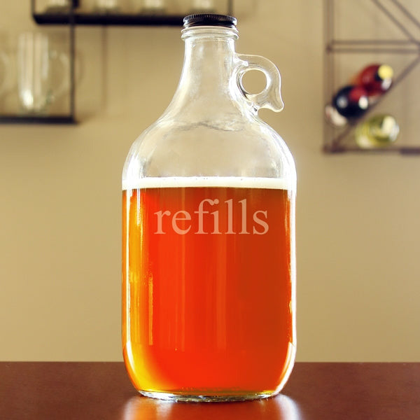 "Refills" Glass Growler