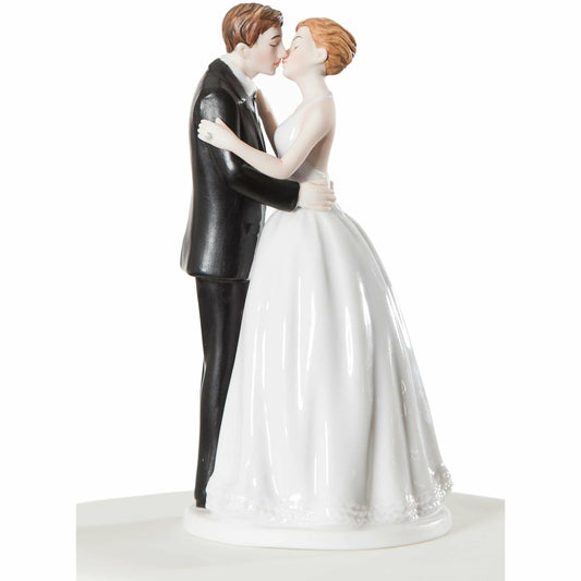 "Romance" Kissing Couple Wedding Cake Topper Figurine