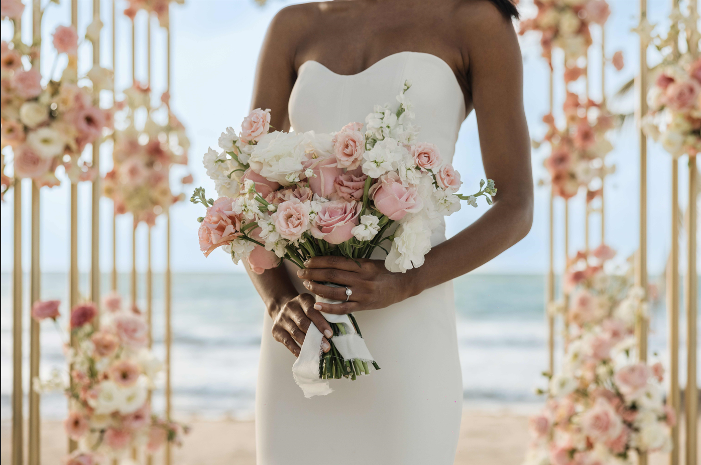 Romance in Gold Mexico Wedding Package