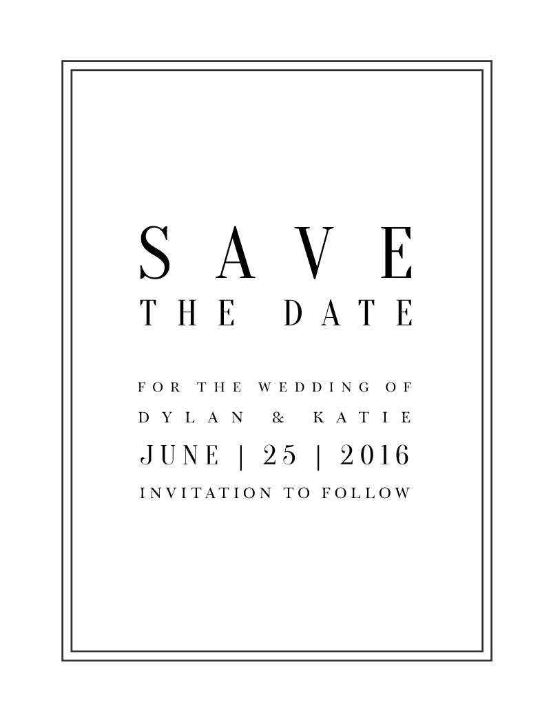 Classic Design Save The Date Cards by Inggrid H.