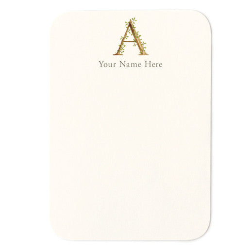Ivy Monogram Personalized Small Note Cards