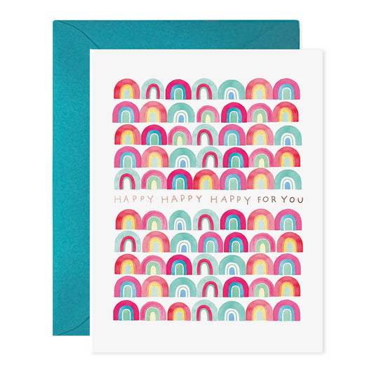 Happy for You Rainbows Greeting Card