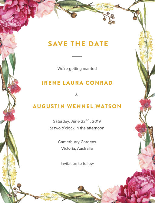 Garden Party Save The Date Cards by Verena Ivy J.