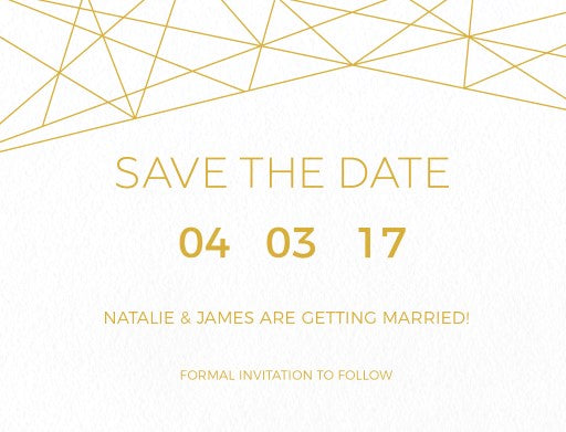 Geometric Copper Save The Date Cards by Jacqueline Q.