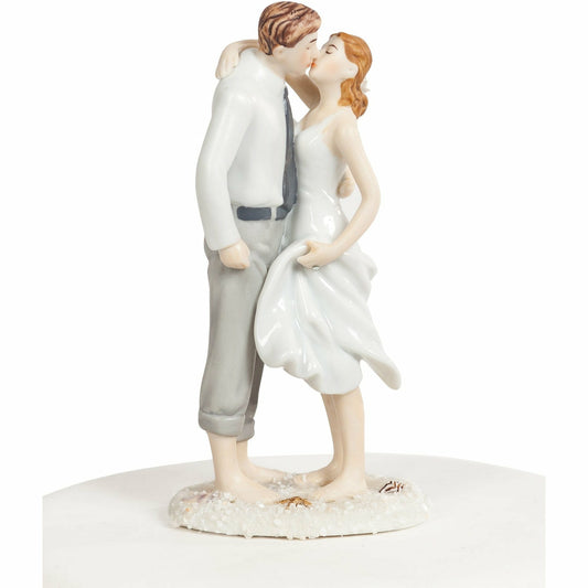"Sand and Shells " Beach Bride and Groom Wedding Cake Topper