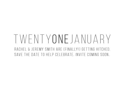 Simple Is Best Save The Date Cards by Sarah R.