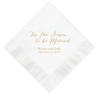 Tis the Season to be Married Wedding Napkins
