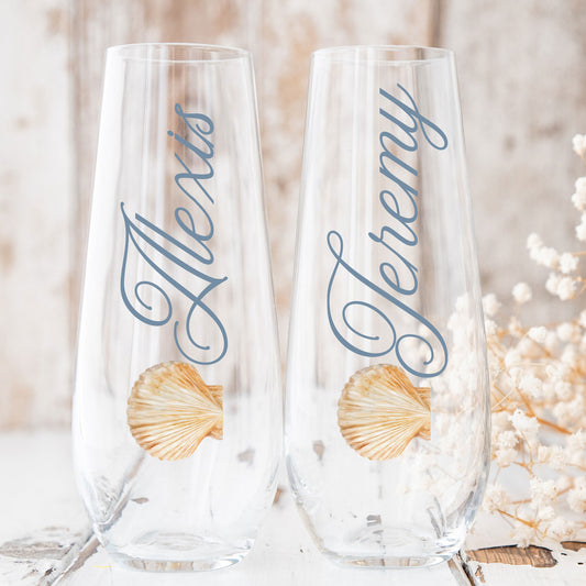 Seashell Champagne Flute