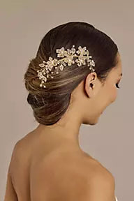 Gold Crystal Long Clip