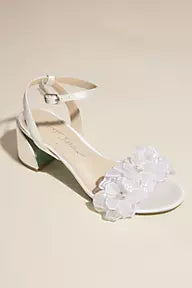 3D Floral Sculpted Block Heels