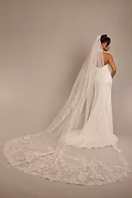 Cascading Lace Cathedral Veil