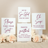Modern Script Wedding 8x10 Sign Bundle