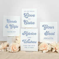 Retro Wedding 8x10 Sign Bundle