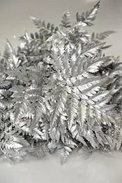 Silver Leather Leaf 10 Bunch
