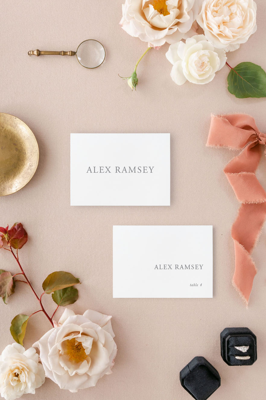 Simple Wedding Place Cards | The Morgan