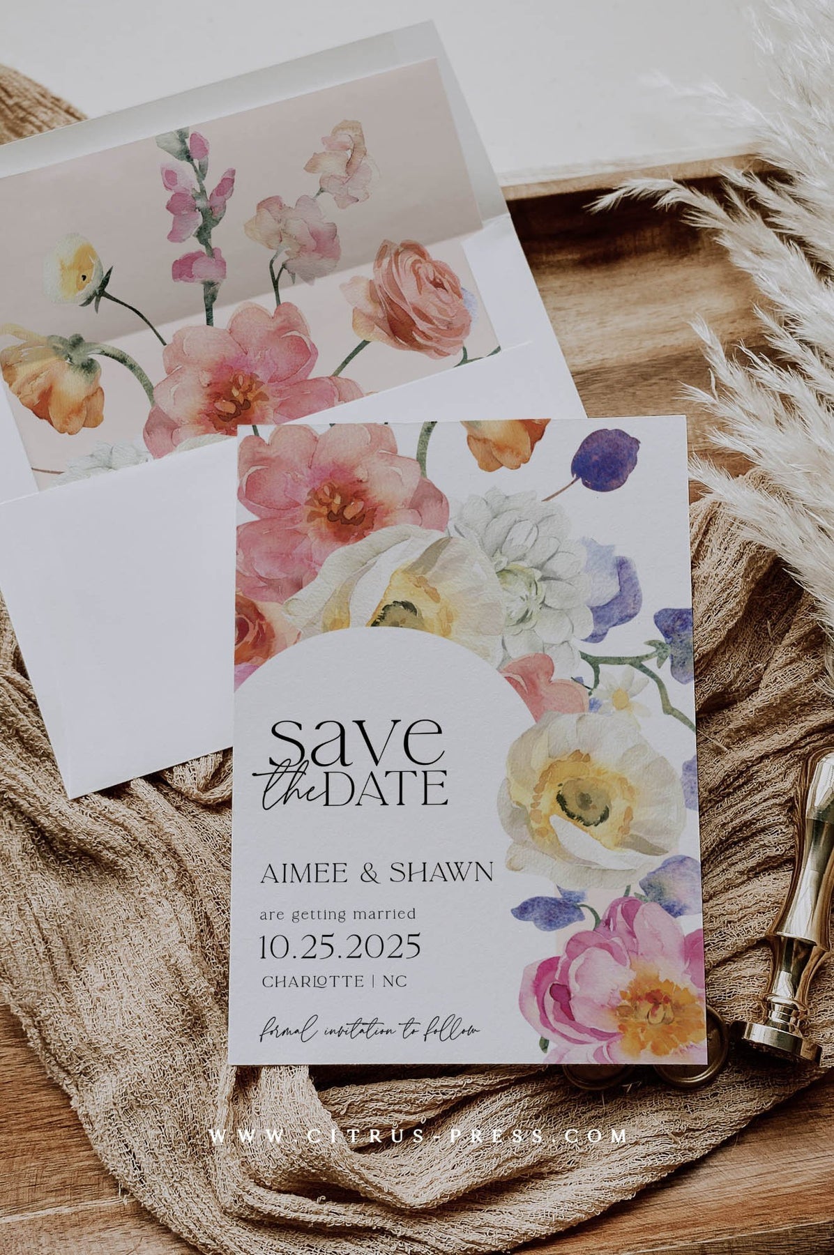 Spring Bloom Save The Date | Aimee